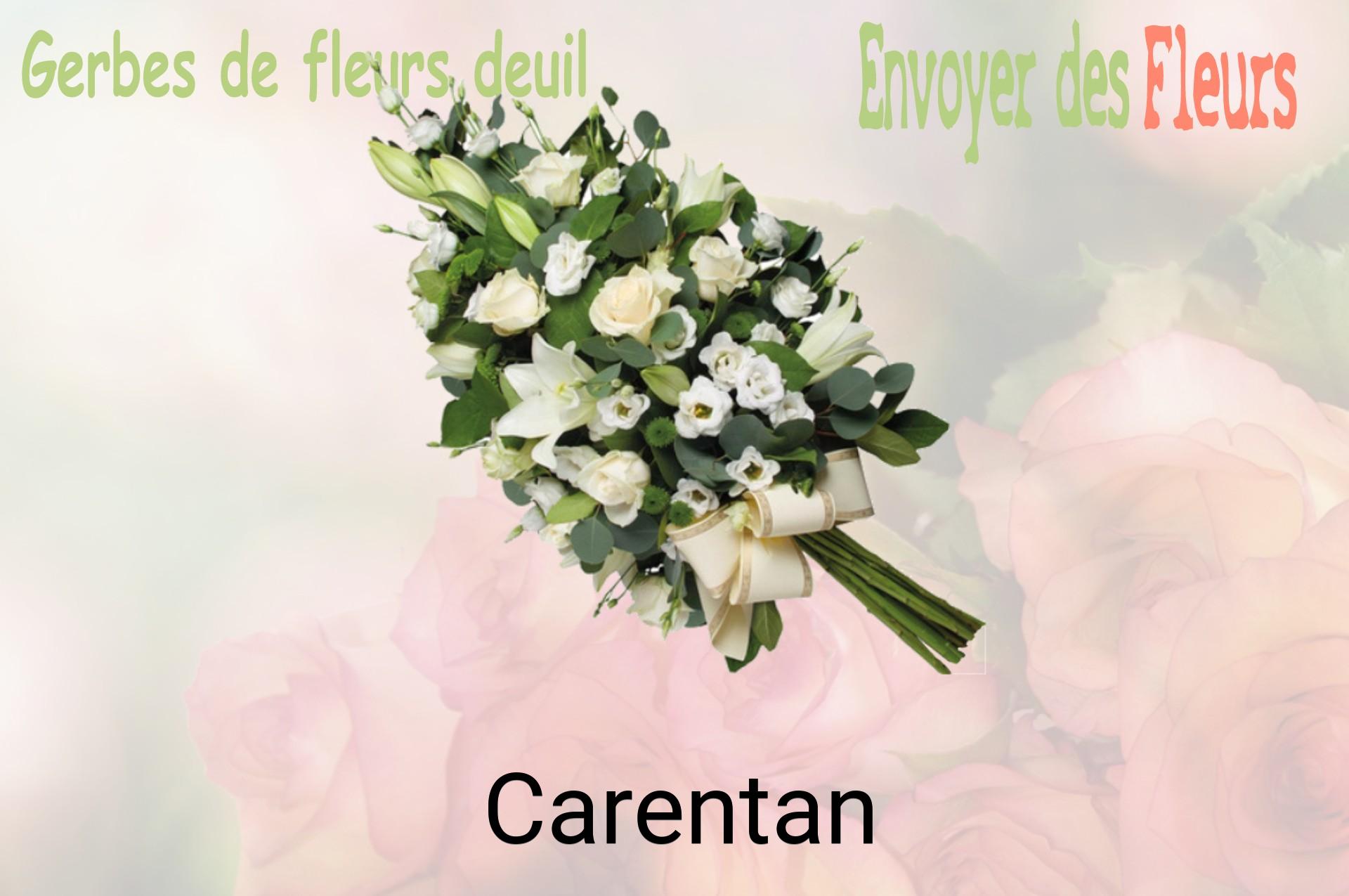 Gerbe de fleurs de deuil livrée à Carentan